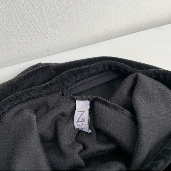 Nordstrom ZELLA black oversized boxy relaxed cropped velour hoodie sweatshirt S - Picture 7 of 12